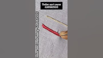 50 Days Aari challenge/Day-19/Embossed load stitch/#aaritoday #embossedload #shorts #trending #shots