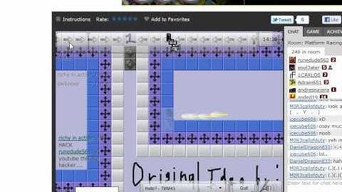 Hacker caught in Platform racing 2.