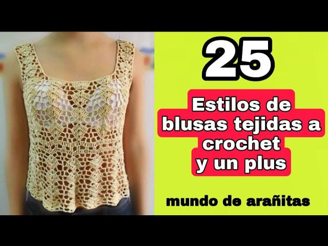 triángulo Campo Plaga 25 estilos de BLUSAS TEJIDAS a crochet para mujer 2021 - YouTube