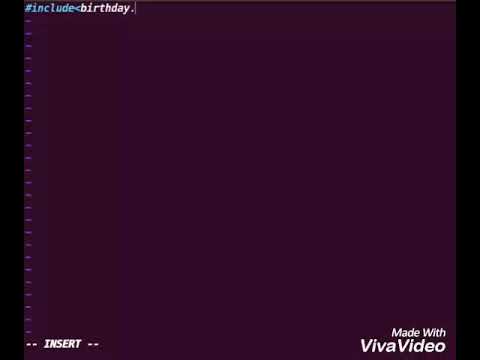 Happy b'day wishes using C programing #embedded #C #C++ #software
