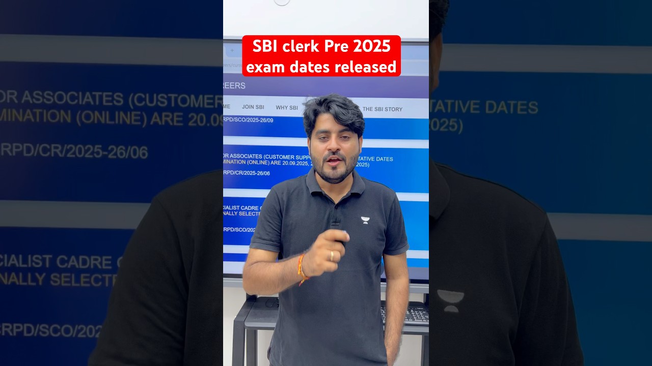 SBI Clerk Pre exam dates released 2025  
