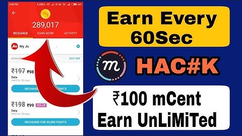Earn Every 60sec, 50,000 Point mCent Browser Unlimited Trick | #noroot mCent Hack To Earn ₹500 Daily