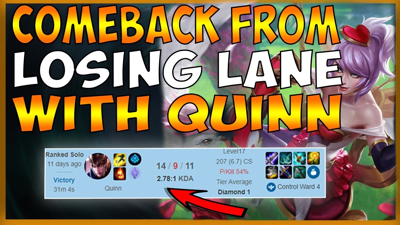 HOW TO COMEBACK FROM LOSING YOUR LANE AS QUINN (GLACIAL AUGMENT OP) - League of Legends