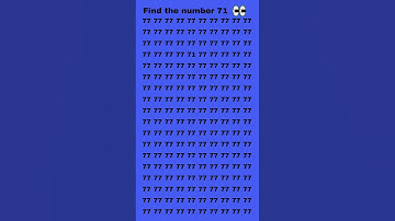 Find the number 71