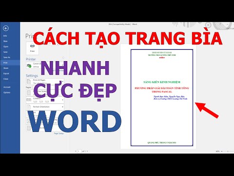 Cách tạo trang bìa trong Word nhanh, cực đẹp. Hướng dẫn cách tạo khung trang bìa trong Word