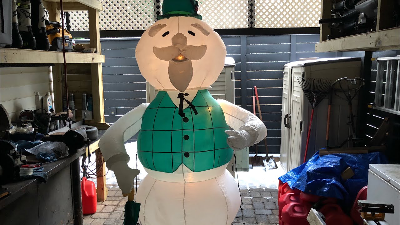 Gemmy 2003 8ft Sam the snowman Christmas inflatable YouTube