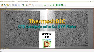CTE measurement of a Cu-ETP plate with a ThermechDIC system in Istra4D V4.11