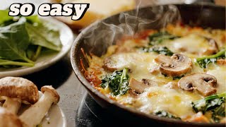Viral Creamy Cheesy Spinach Mushroom Recipe (Quick Vegetarian Dinner!)