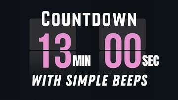 13‑Min Flip Clock Countdown Timer with Simple Beeps | Start & End Sound Effects