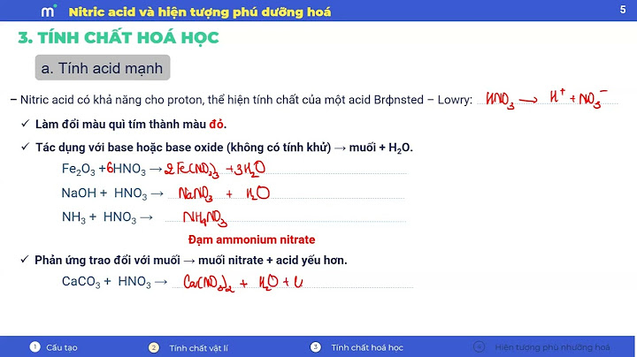 Giải thích hiện tượng tính ôxi hóa của nitric năm 2024