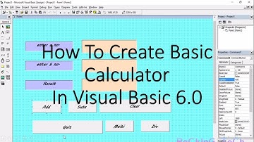 How To Create Basic Calculator In Visual Basic 6.0