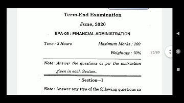IGNOU EPA-05FINANCIAL ADMINISTRATION, BACHELOR