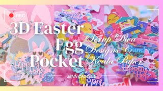 DIY 3D Easter Egg Pocket 🐣 Paper Craft | Koala Photo Paper + Scrap Diva Designs Dies