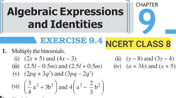 Exercise 9.4 Q1 class 8 | NCERT Maths Ch:9 Algebraic expressions and Identities | Ex 9.4 Q1 class 8