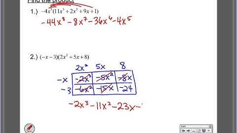 Add, Subtract, & Multiply Polynomials (5.2) Algebra II