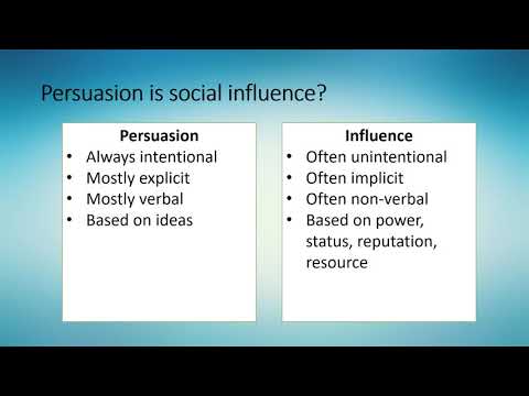 Vidéo: Différence Entre Persuasion Et Influence