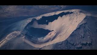 Popocatepetl volcano aerial view