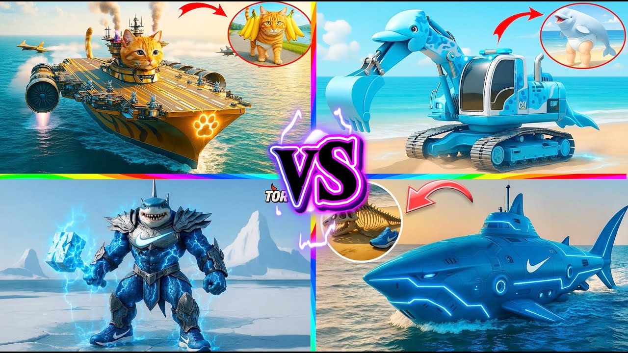 SUBMARINE 🦈 vs EXCAVATOR vs RACING TRAIN 🚂 | Tiles Hop EDM Rush 🔥🎵