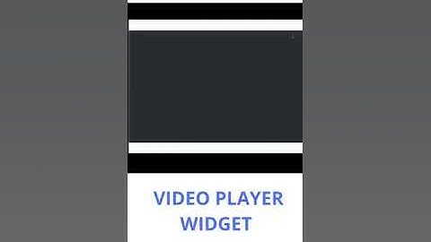 FLUTTERFLOW VIDEO PLAYER WIDGET #flutterflow #videotutorial #shorts #videoplayer