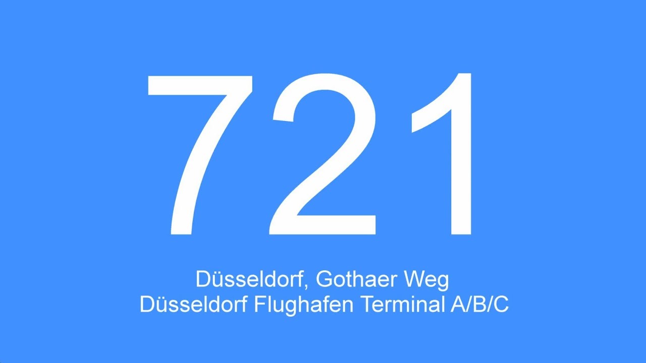 [Видео] Автобус № 721 | Дюссельдорф, Гота путь - Терминал A/B/C аэропорта Дюссельдорфа | 2021