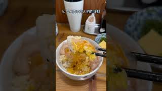 青森にきたら一度は食べるべきヒラメ漬け丼‼️ shorts ヒラメ 丼ぶり 青森 八戸 おすすめ グルメ 人気 みなと食堂