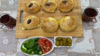 صمون الحلوم بثلاث نكهات مختلفة || Halloumi buns with three different flavours