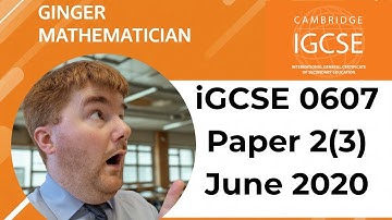 iGCSE Math Paper 2 (3) June 2020 Full Walkthrough