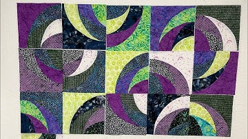 Curved Piecing using the Blue Onion pattern