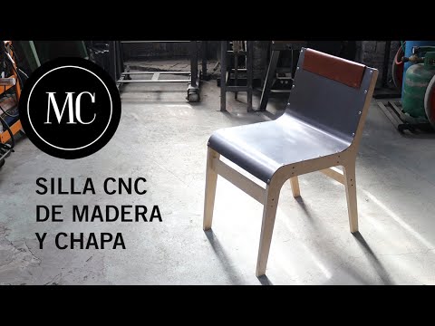 Silla CNC de madera y metal