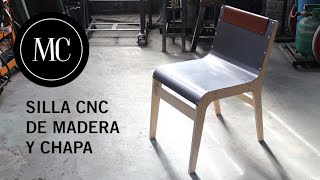 Silla CNC de madera y metal