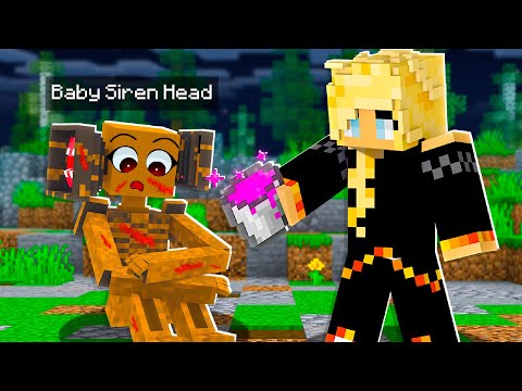 Saving Baby SIREN HEAD in Minecraft!