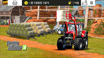 Collect Straw Round Bales In Farming Simulator 18 | Fs 18 Game video | Fs18 | Timelapse