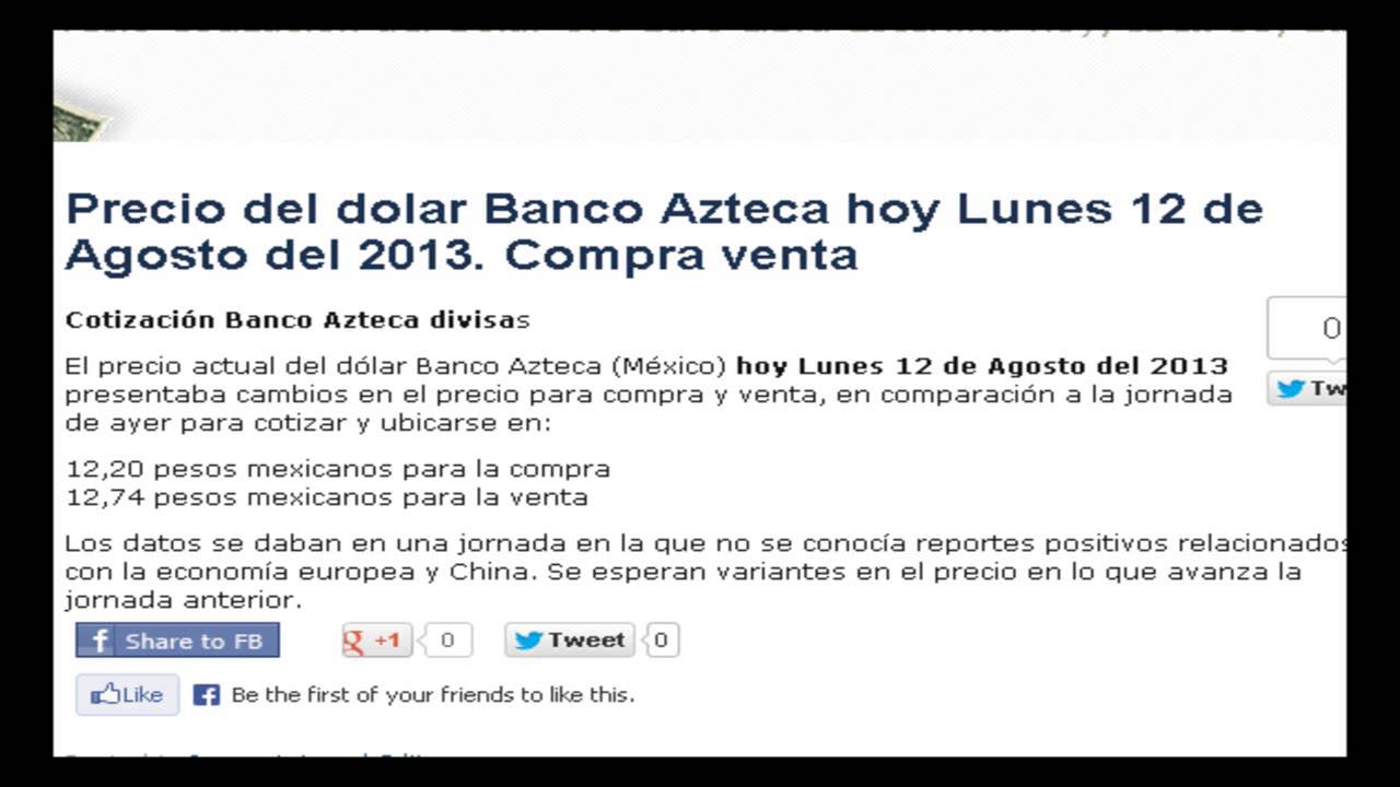 Usd Mxn Banco Azteca Hoy Usd Mxn Banco Azteca Hoy