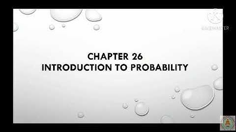 NIOS 10th (Secondary )CHAPTER 26 INTRODUCTION TO PROBABILITY