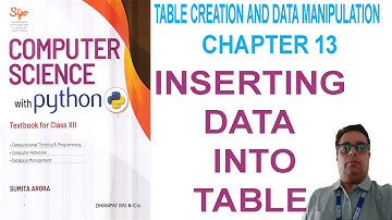 CBSE CLASS 12 || INSERT COMMAND || INSERTING DATA IN A TABLE