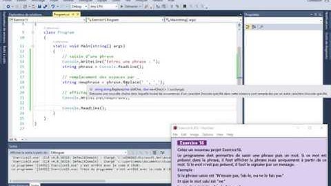 Bases de la programmation n°17 - procédural : exercice16 (maniplations de chaines)
