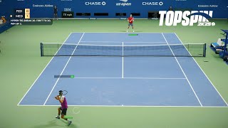 Top Spin 2K25 - Roger Federer Vs Daniil Medvedev - HYPER TIE BREAK - US Open (PS5)