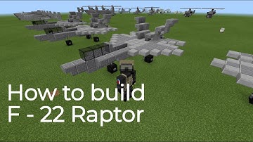 Minecraft tutorial - How to build the F-22 Raptor (simple)