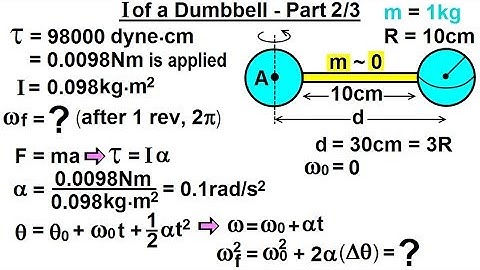 Physics - Test Your Knowledge: Moment of Inertia (11 of 24) I=? of a Dumbbell: Part 2/3