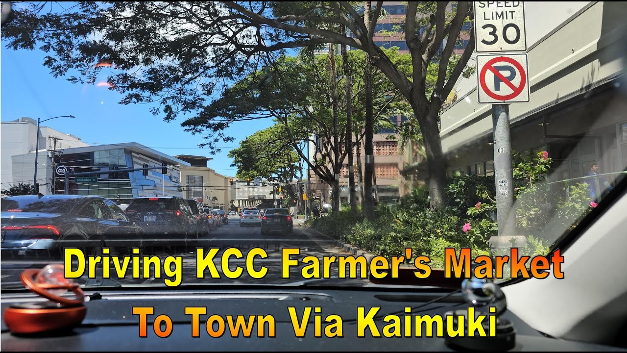 [4K] Driving KCC Farmer's Market To Town Via Kaimuki on 6/29/24 in