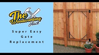 Fence Gate Repair using 'Easy Gate' Hardware by The Woodworking Hack 12,292 views 3 years ago 10 minutes, 33 seconds