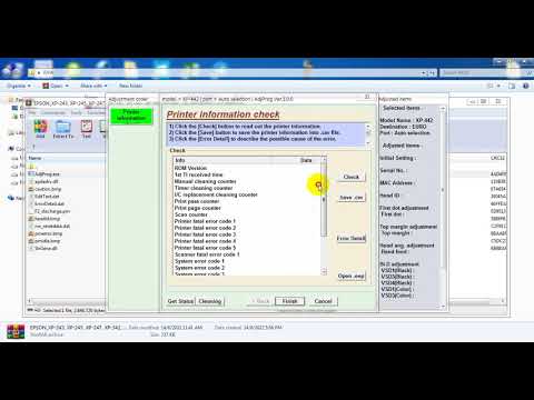 video Reset Epson XP-243, XP-245, XP-247, XP-342, XP-343, XP-345, XP-442, XP-445 ADJPROG EURO Ver.1.0.0