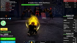 Doing solo spider raid on 1000 level #blox fruit #roblox