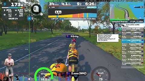 Zwift Club Ladder Zombies vs Smuggling Budgies on Issendorf Express in New York