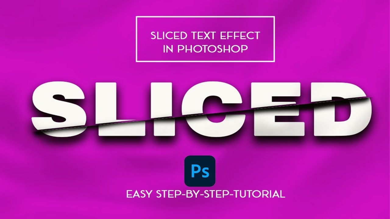 How to Create a Sliced Text Effect in Photoshop | Easy Step-by-Step ...