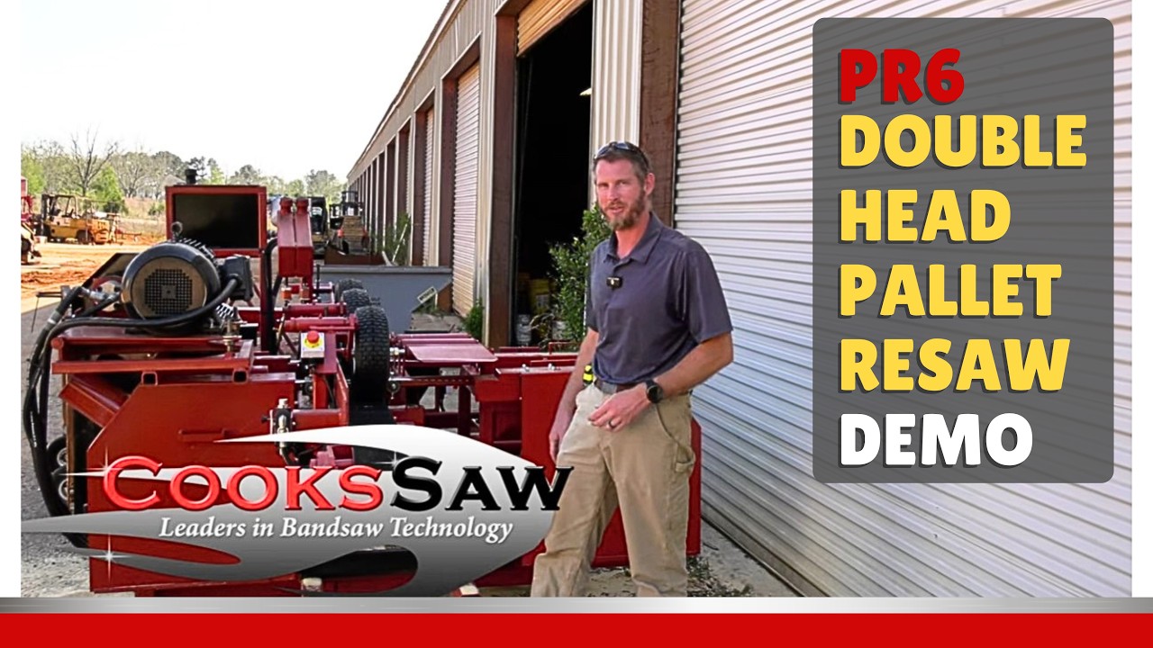 How a Double Head Pallet Resaw Works - Full Features PR6 and Live Cutting Demo #sawmillbusiness