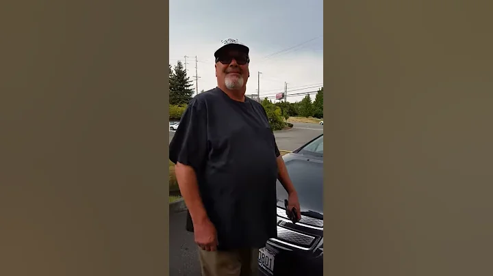 Crazy man at the coffee stand