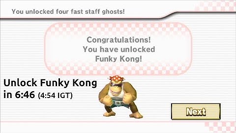 (PB) Unlock Funky Kong in 6:45 (No Skips) — Mario Kart Wii Category Extensions