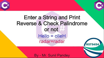 Reverse String Program in C# || Reverse each word of a sentence in C# ||  #biharideveloper