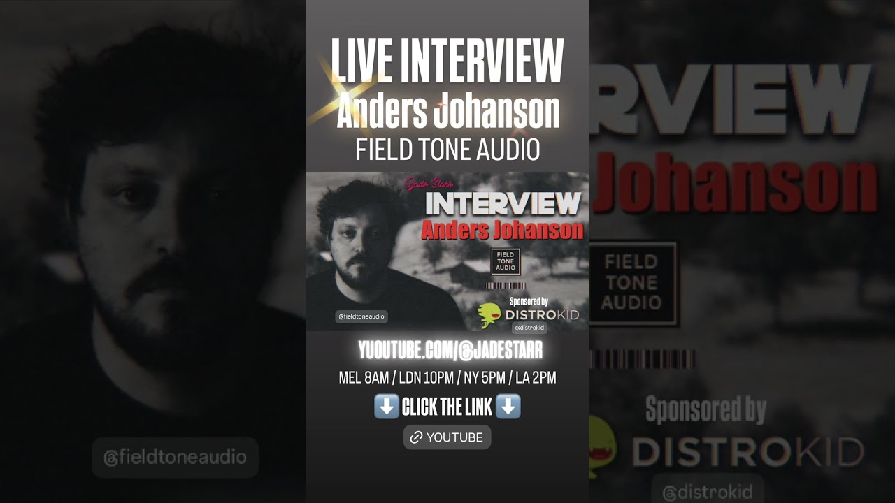 LIVE INTERVIEW with Anders Johanson (Field Tone Audio). Sponsored by @distrokid @FieldToneAudio